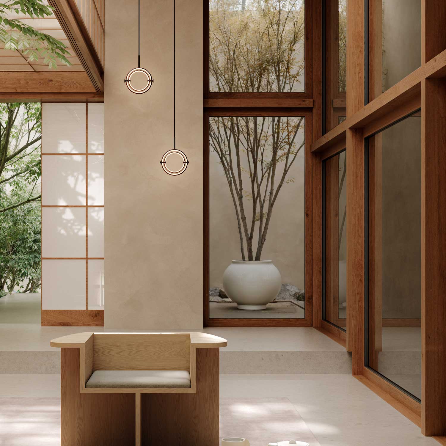 SUNAO - Pot de fleur exterieur grande taille en béton fibré