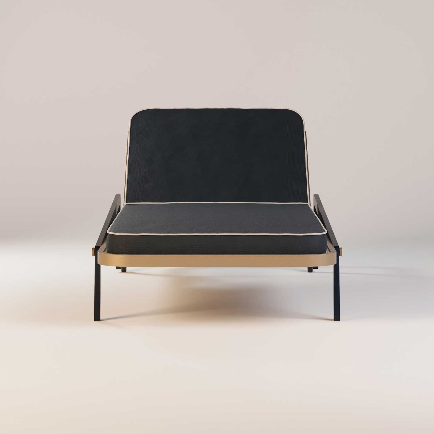 RIBBON Sunbed - Transat en cuir ou tissu haut de gamme personnalisable