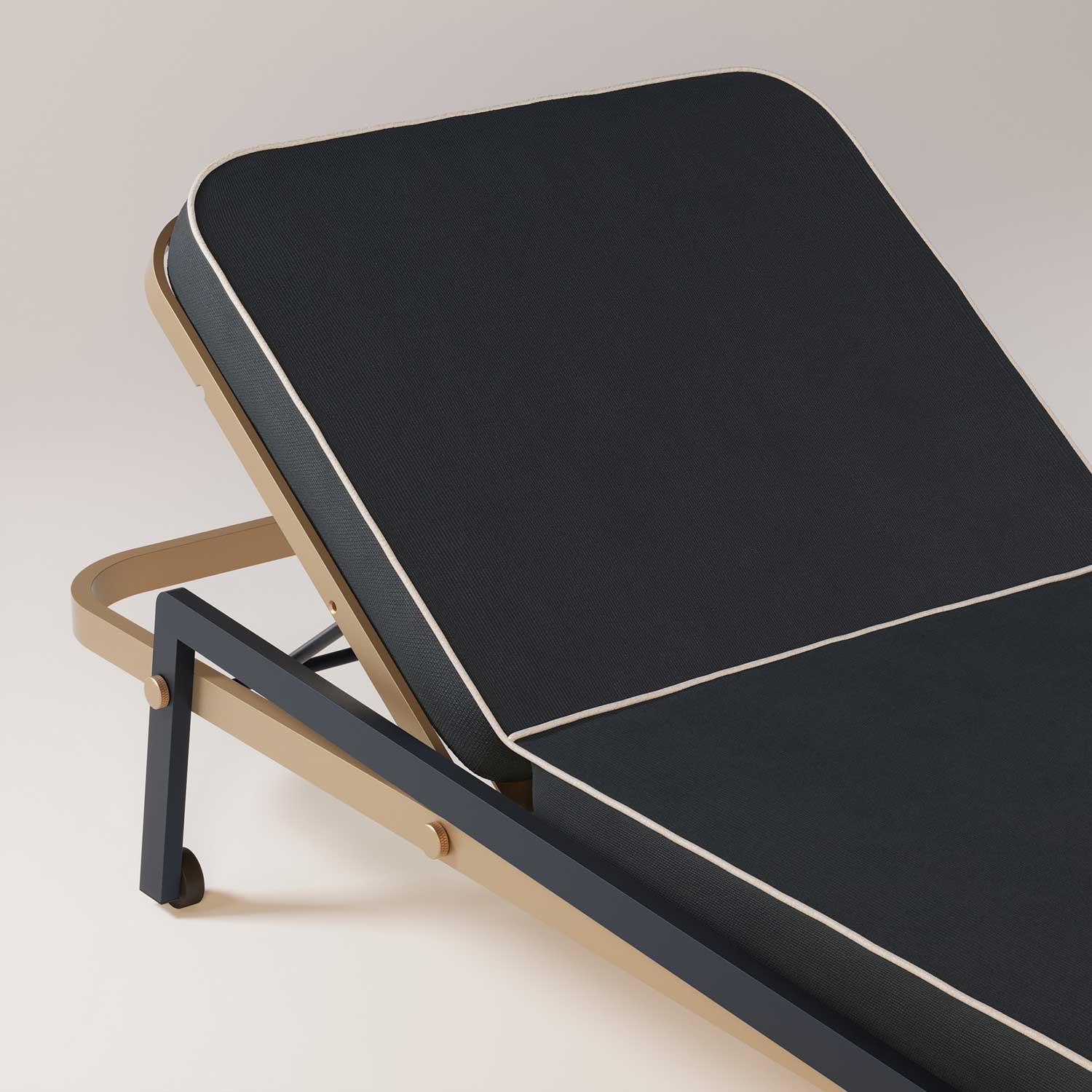 RIBBON Sunbed - Transat en cuir ou tissu haut de gamme personnalisable