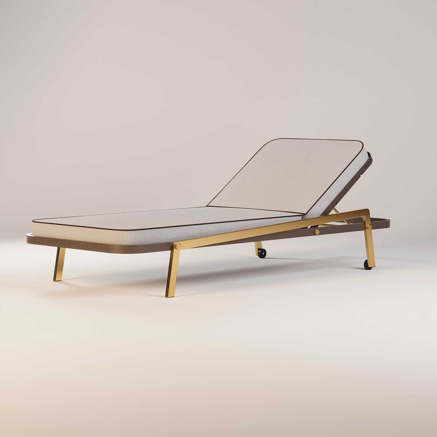 RIBBON Sunbed - Transat en cuir ou tissu haut de gamme personnalisable