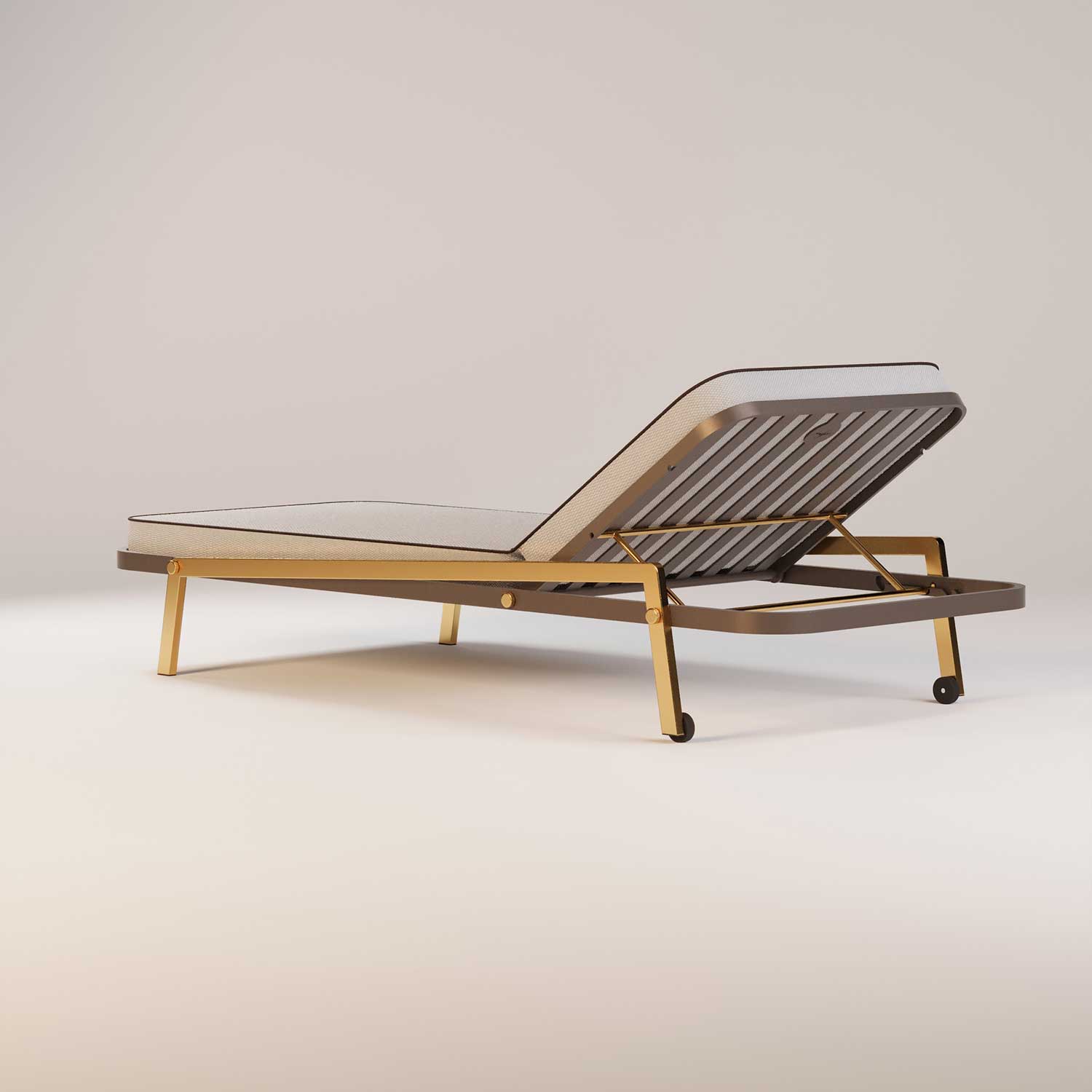 RIBBON Sunbed - Transat en cuir ou tissu haut de gamme personnalisable