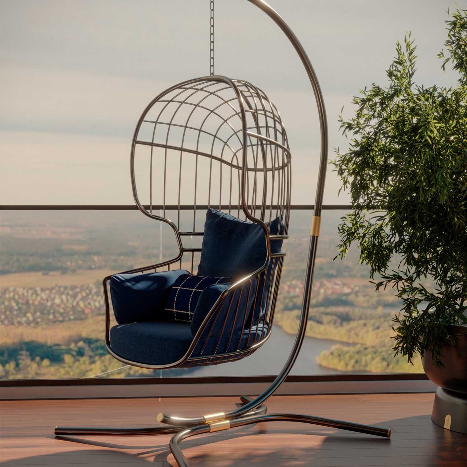 NODO Hanging Armchair - Customizable outdoor swing chair