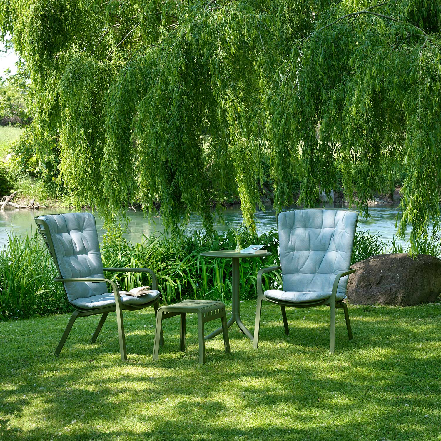 POGGIO - Tabouret repose-pied d'extérieur design