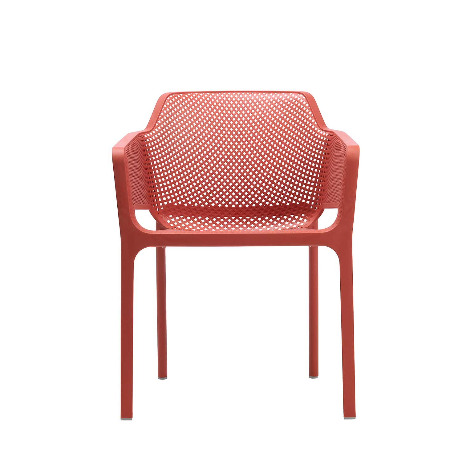 NET - Designer outdoor chair with armrests