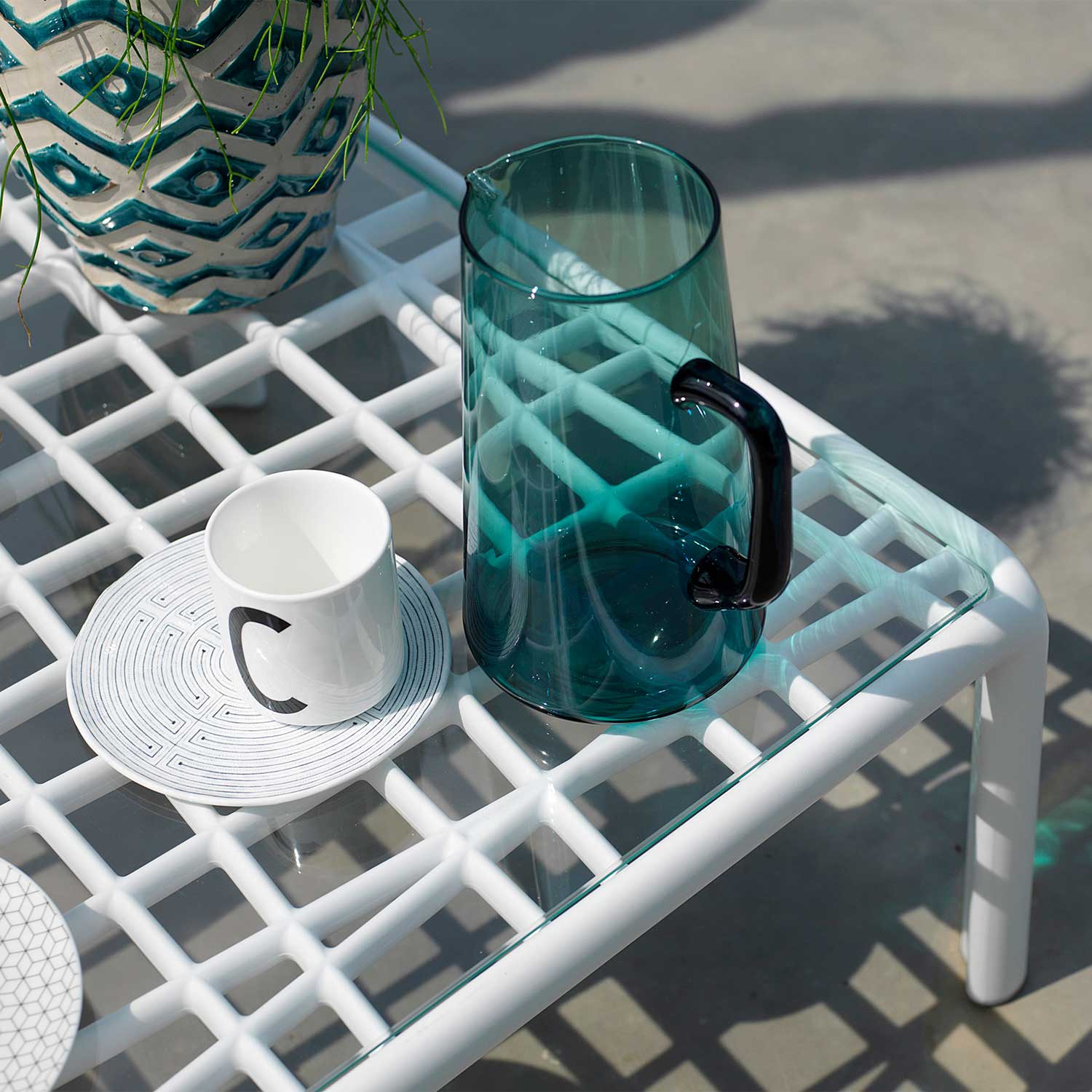 KOMODO VETRO - Table basse extérieur en verre design