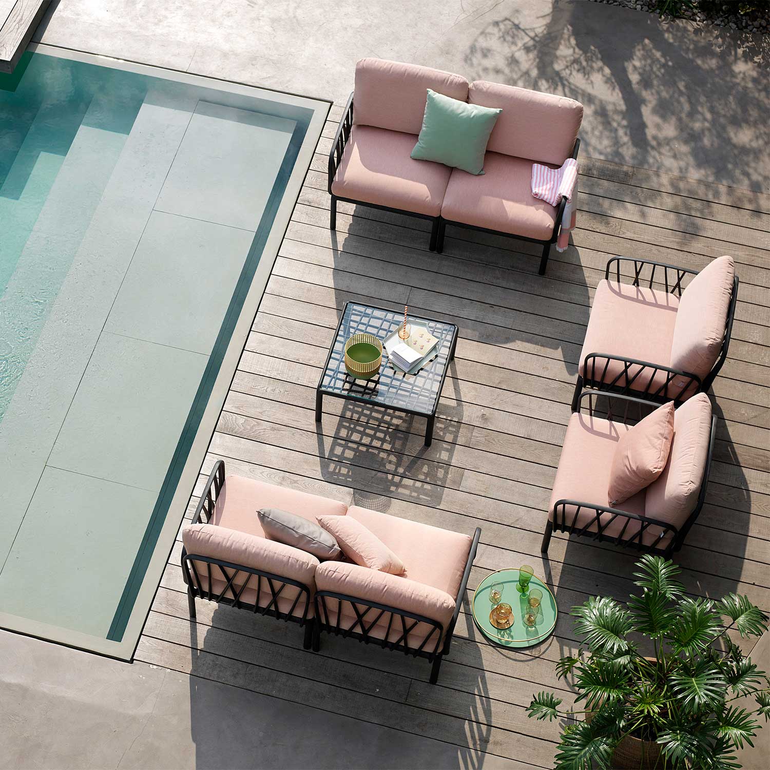 KOMODO VETRO - Table basse extérieur en verre design