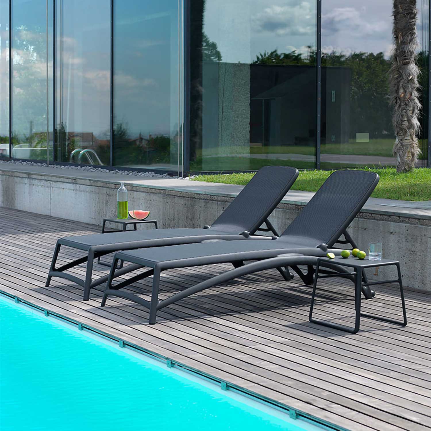 POP - Table d'appoint extérieur avec plateau extractible