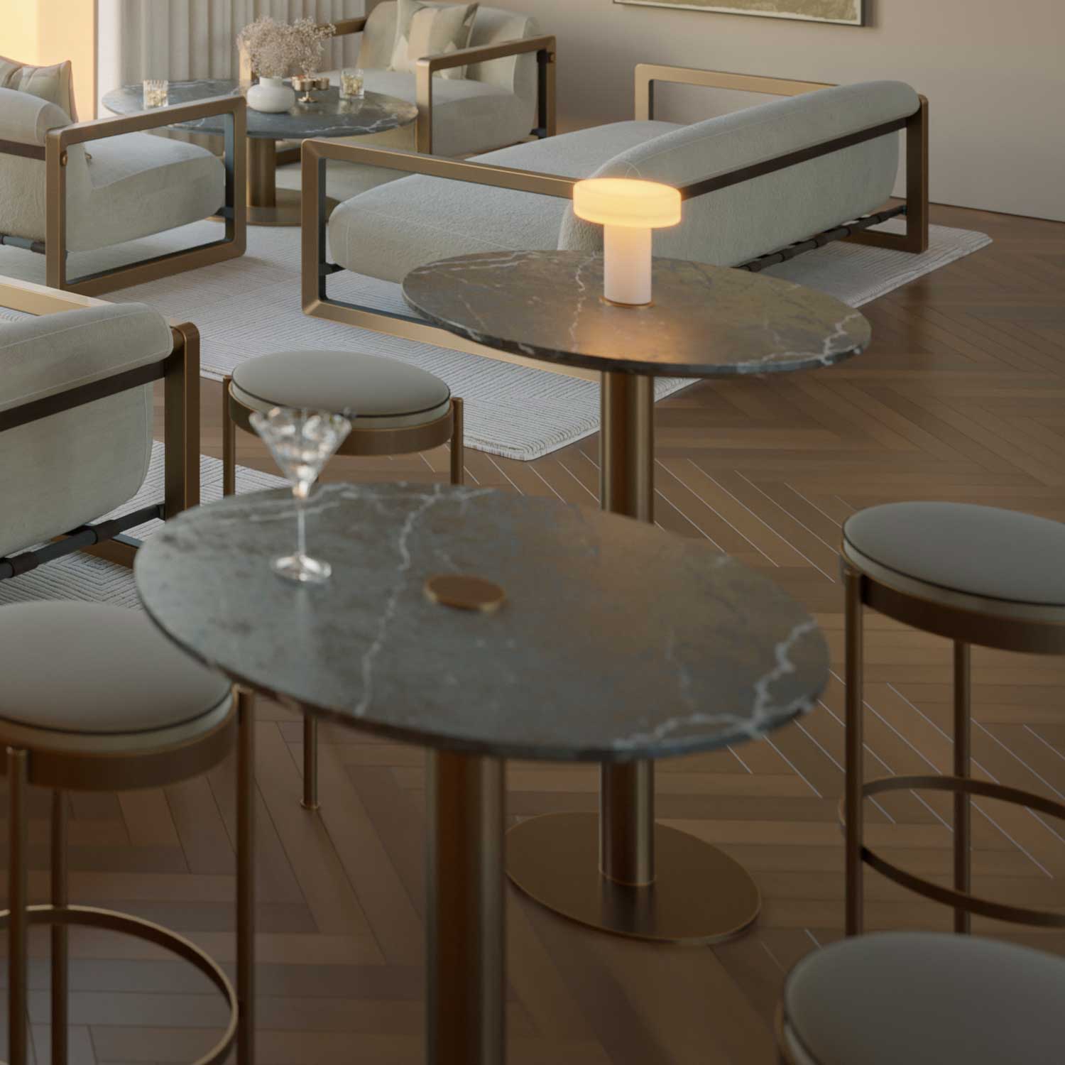 TRACE Bar Stool - Customizable high-end outdoor bar stool
