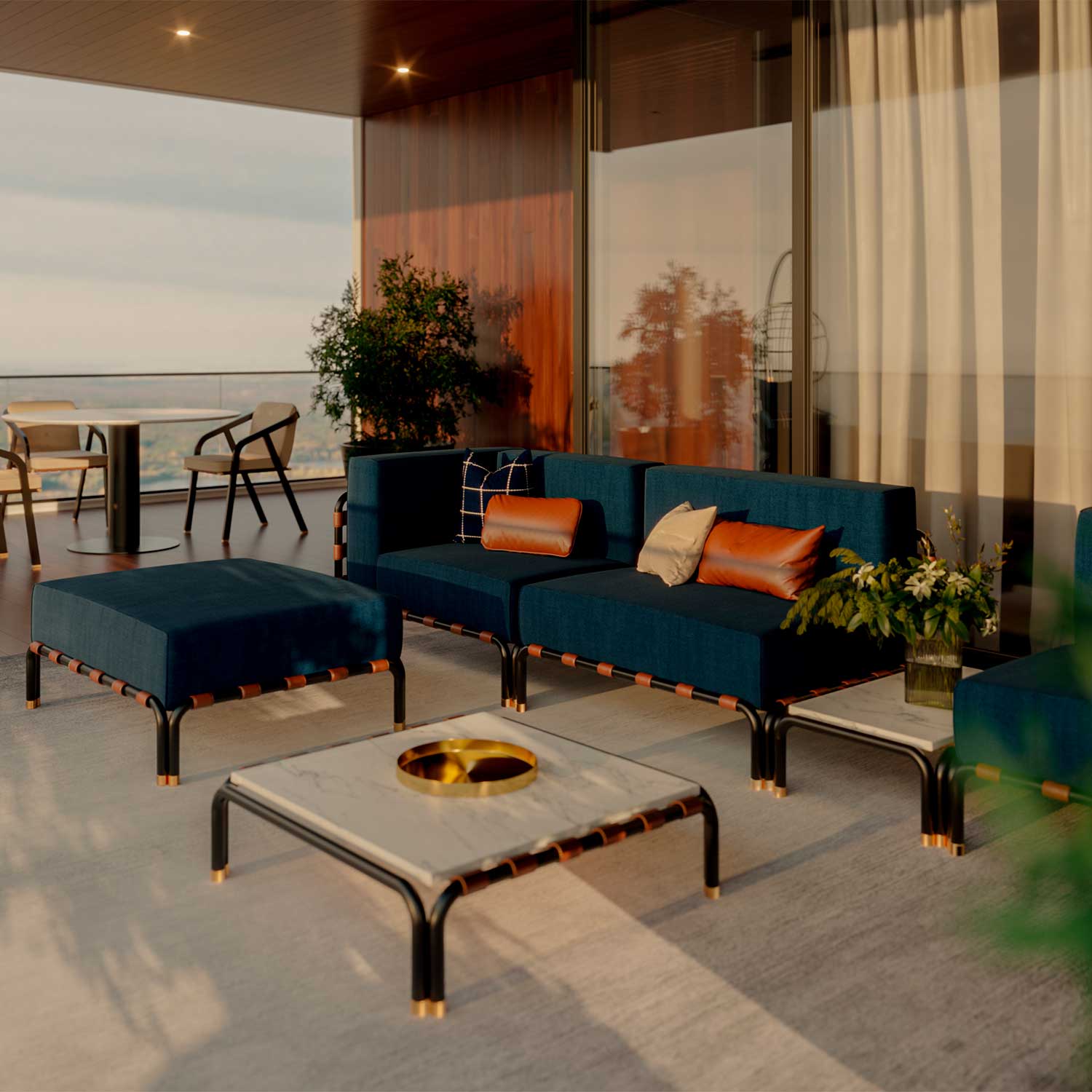 HOUND Modular Sofa - Canapé modulable d'extérieur haut de gamme personnalisable