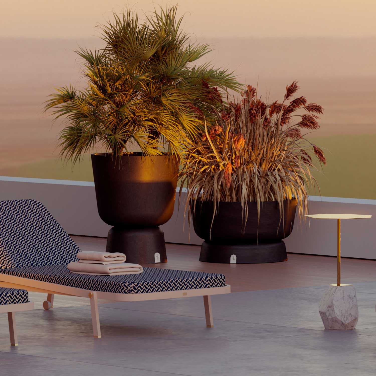 EDEN Planter C - Pot de fleur design extérieur personnalisable